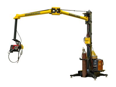 A WeldPro 360 LRW-18P MIG Welding Boom on Floor-Mounted Column