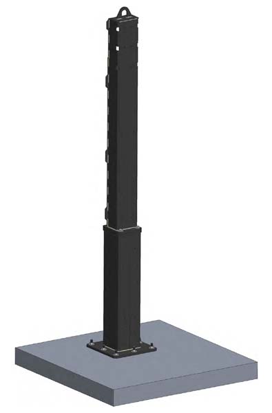 WeldPro 360 8' Floor-Mounted Column for mounting welding boom arms.