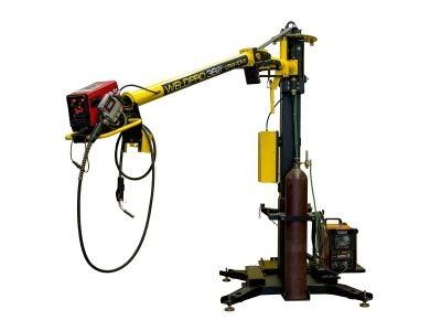 A WeldPro 360 LRW-10ML MIG Welding Boom on a Mobile Base.